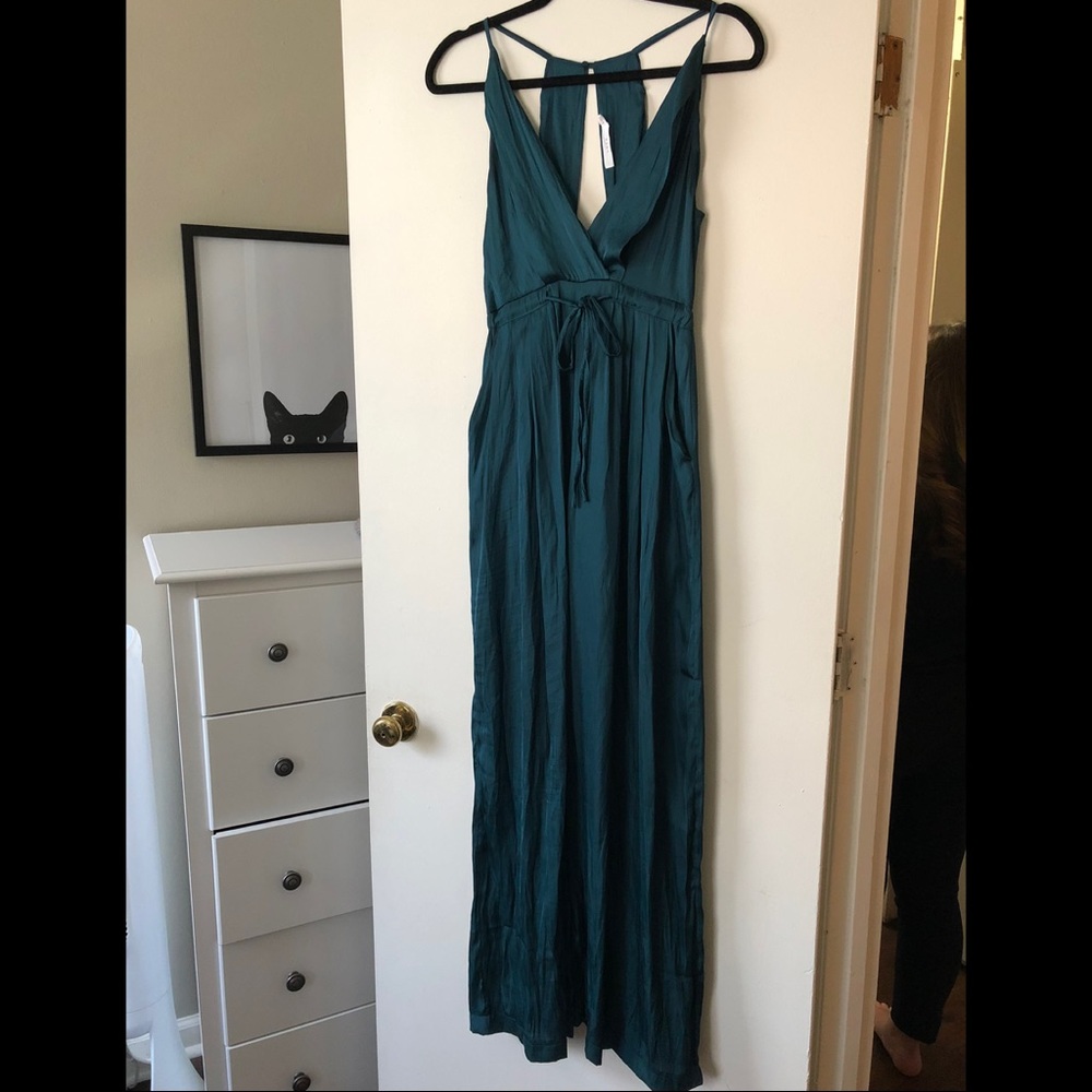 Satin jumpsuit.